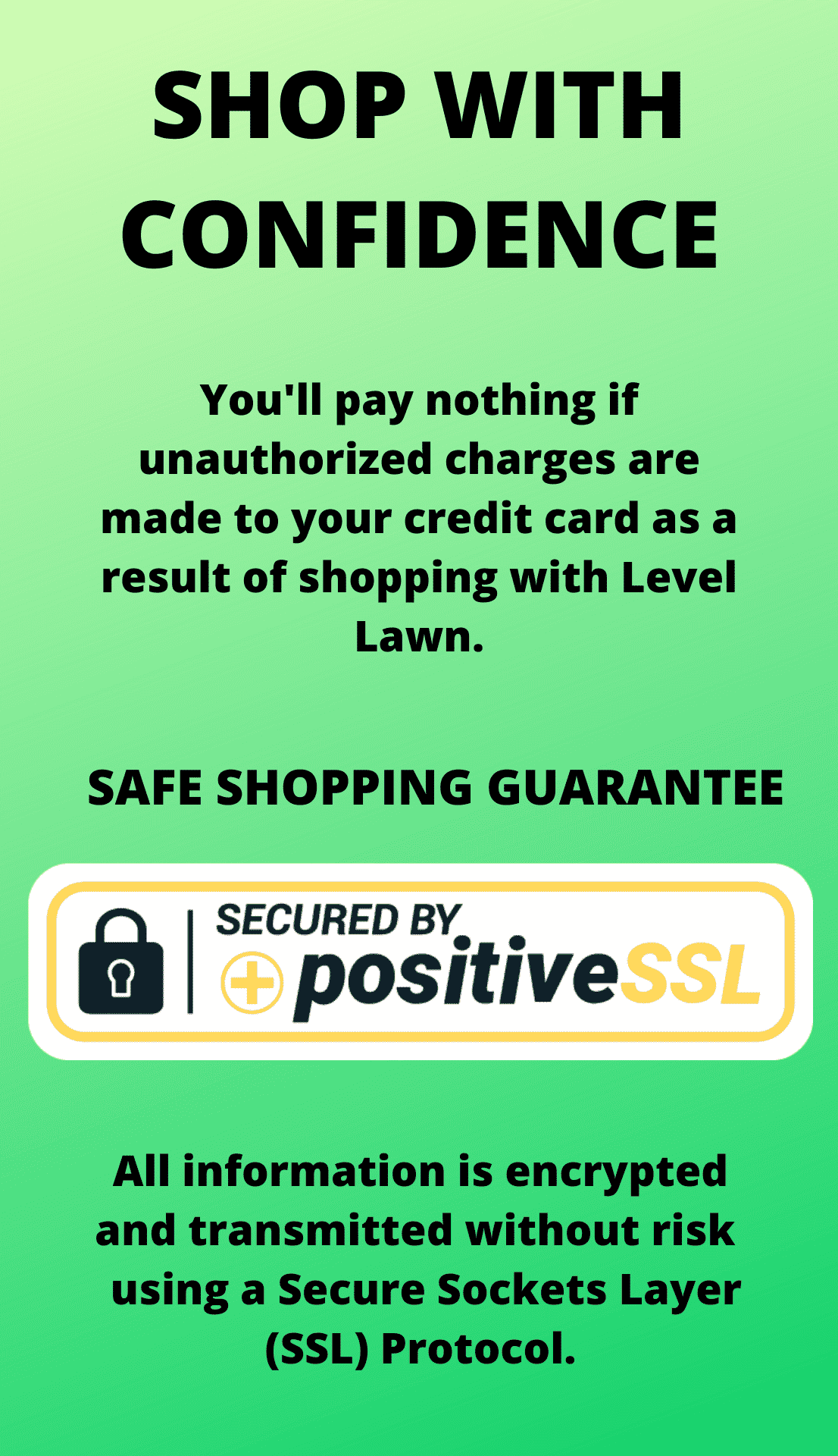 Shop with confidence